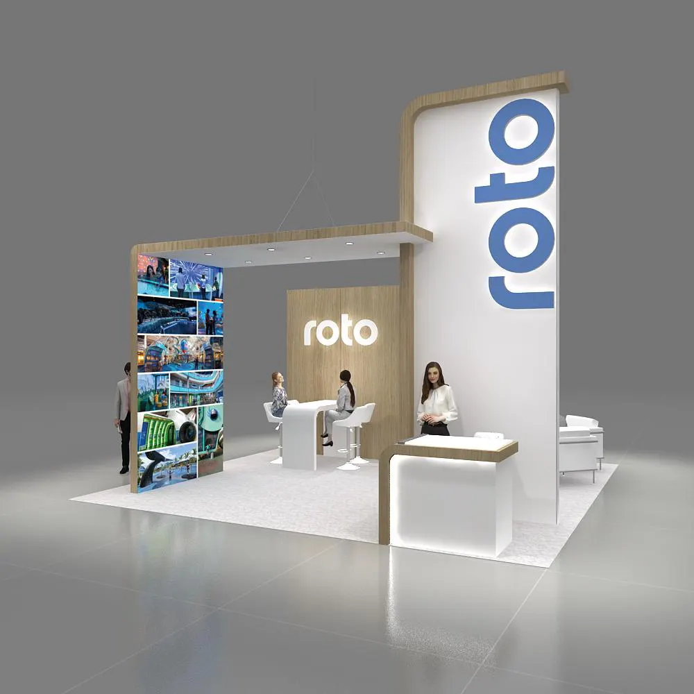Side View - 20x20 Exhibit Booth Design - YRLE2020 14 Side View - 20x20 Exhibit Booth Design - YRLE2020 14