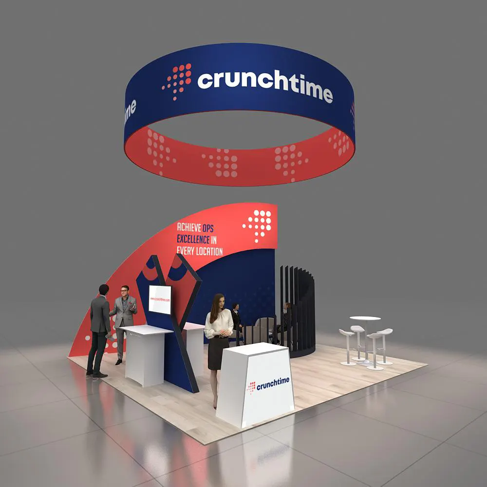 Side View - 20x20 Exhibit Booth Design - YRLU2020 134