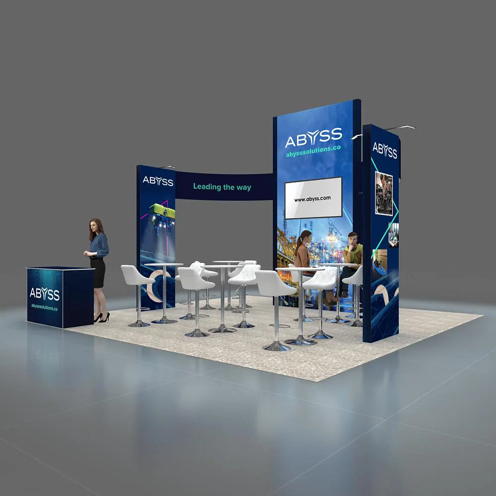 Right Side View - 20x20 Booth Rental Design - YRLU2020 101