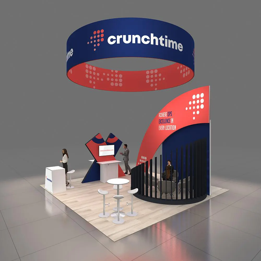 Side View 2 - 20x20 Exhibit Booth Design - YRLU2020 134