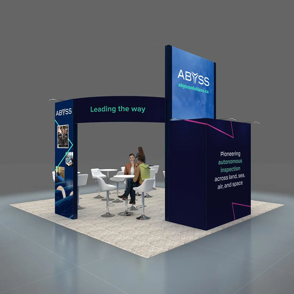 Right Side View - 20x20 Booth Rental Design - YRLU2020 101