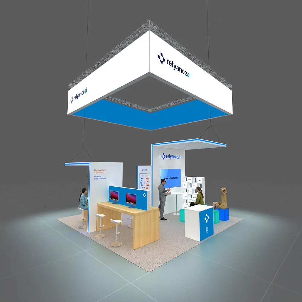 Side View - 20x20 Rental Booth Design - YRLU2020 15