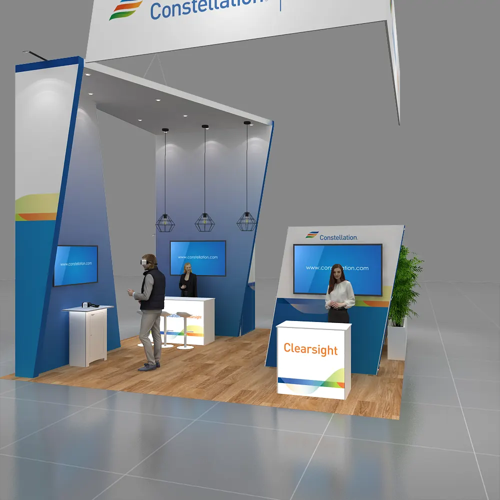 Side View - 20x20 Booth Rental Design - YRLU2020 119