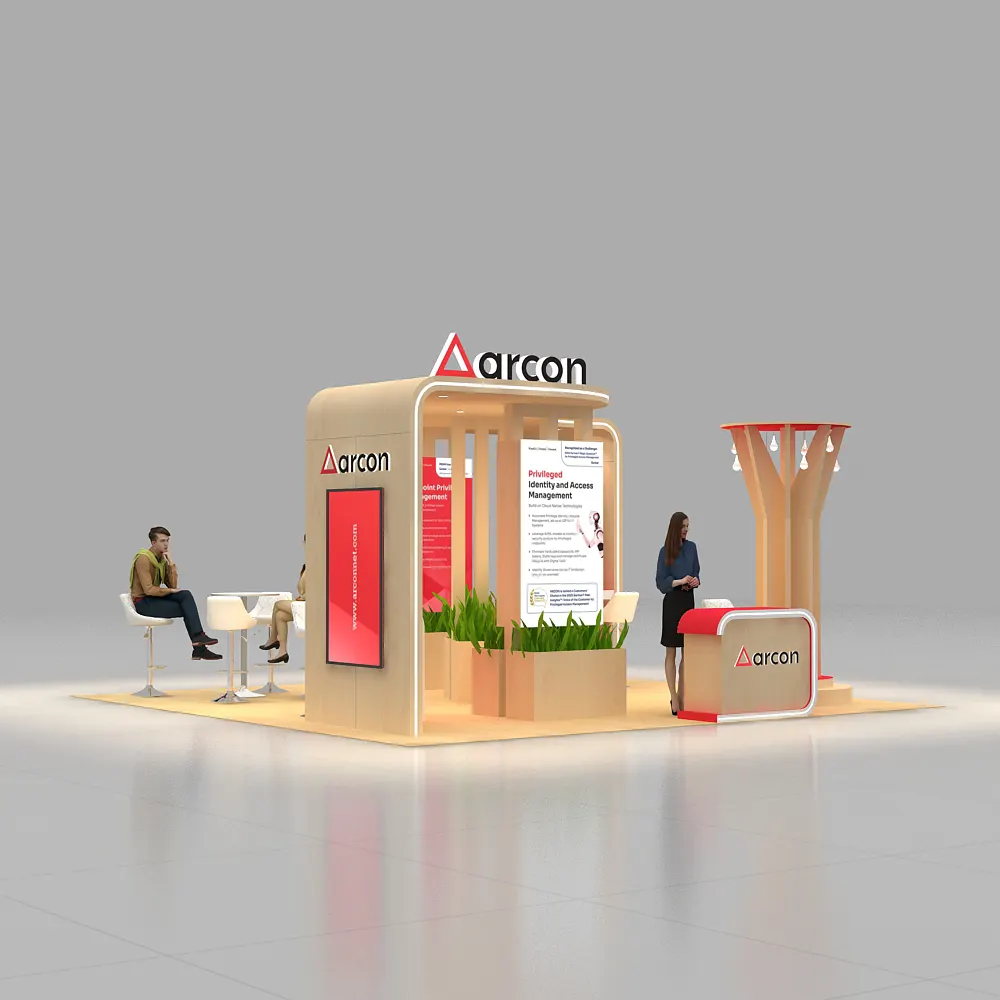 Right Side Perspective View – BRLU2020 50: Stunning 20x20 Custom Trade Show Exhibit Rental Experience