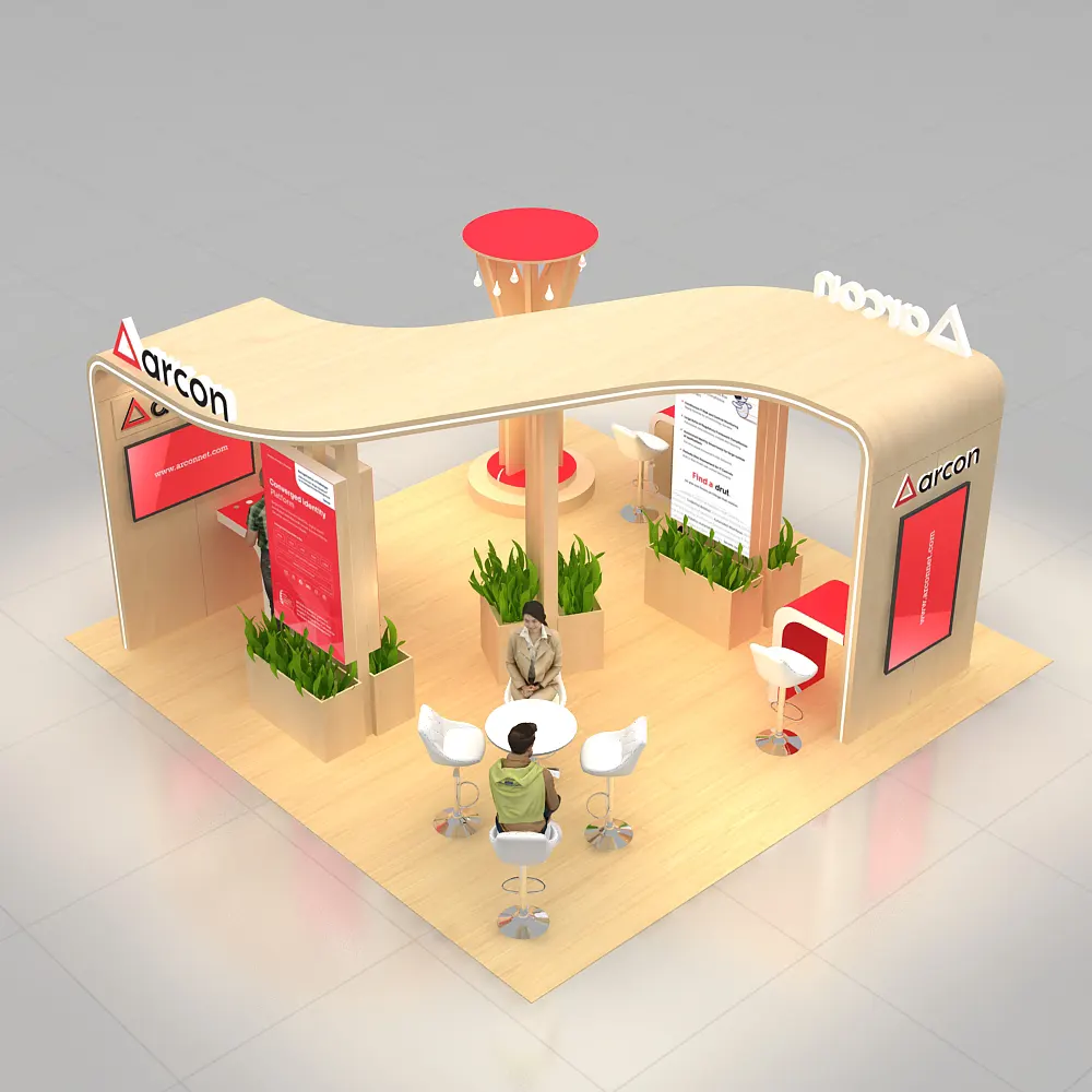 Aerial View 1 – BRLU2020 50: Futuristic 20x20 Rental Exhibits for Bold Brand Statement