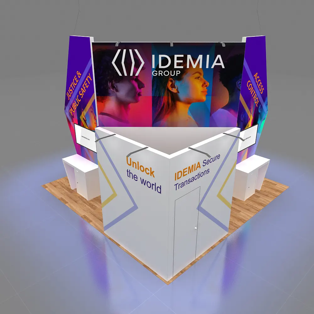 Back View – GRLE2020 23: Futuristic 20x20 Rental Exhibits for Bold Brand Statement