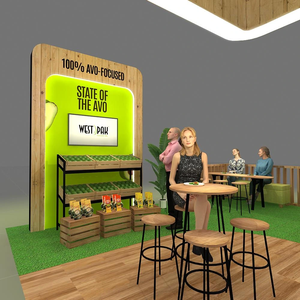 Front View 02 – BRLU2020 39: Futuristic 20x20 Rental Exhibits for Bold Brand Statement
