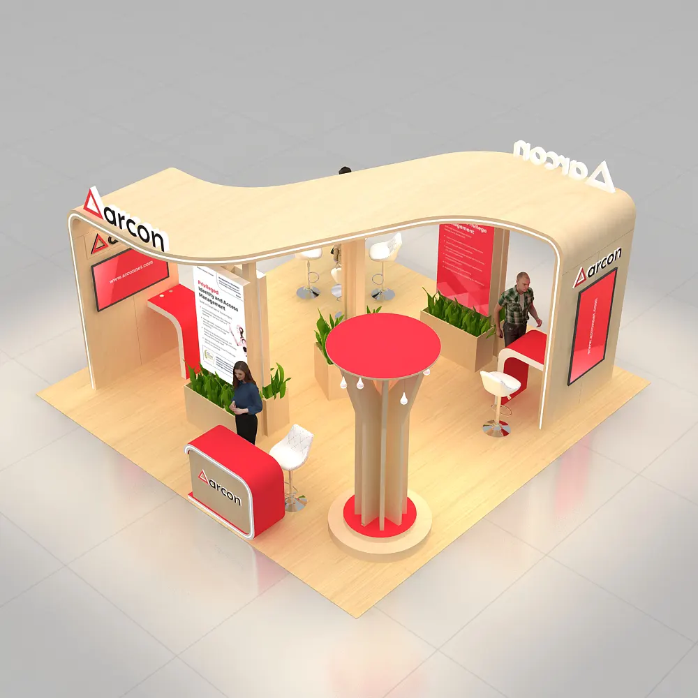 Aerial View 2 – BRLU2020 50: Interactive 20x20 Trade Show Exhibit Design