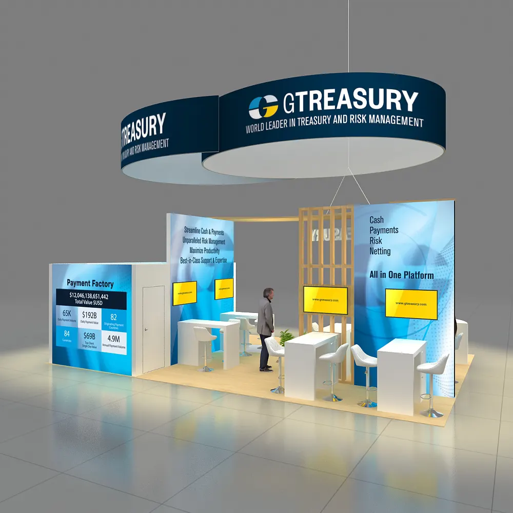 Side View - 20x30 Trade Show Booth Rentals YRLU2030 88