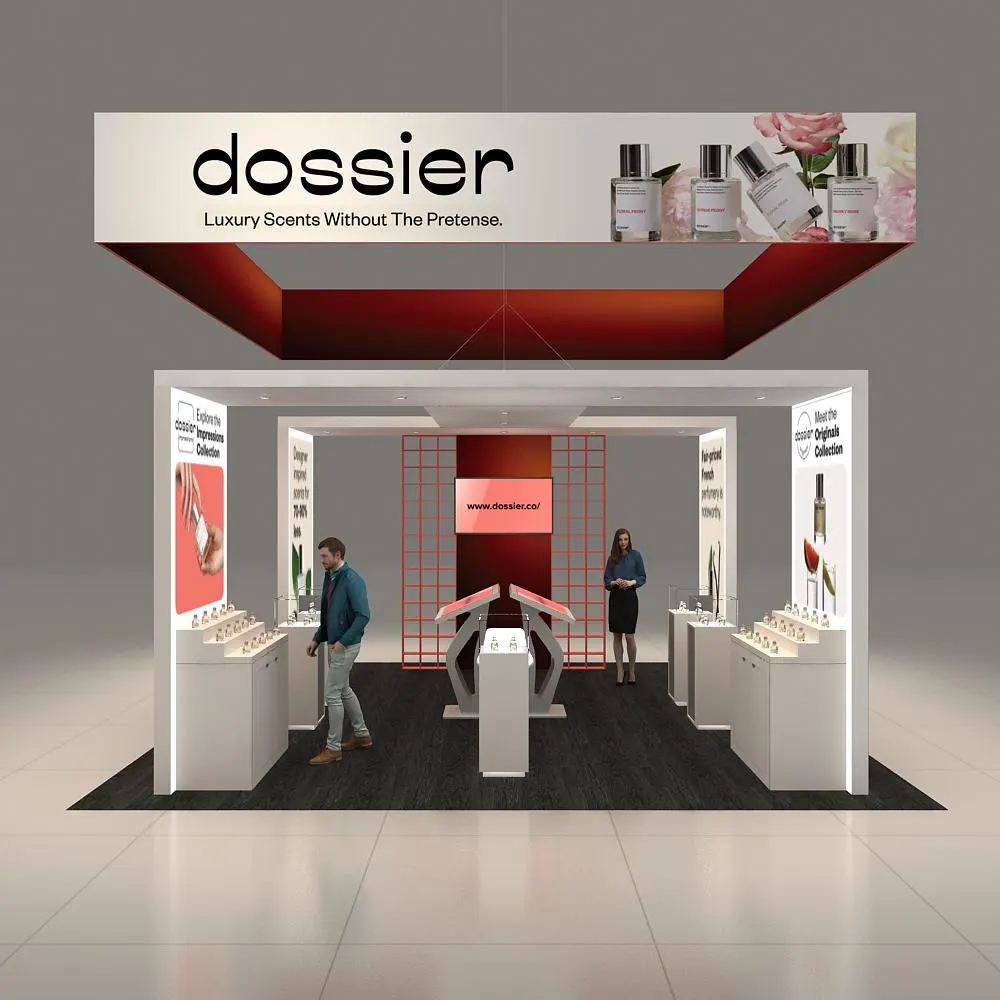 Front View - 20x20 Exhibit Booth Design - YRLU2020 190