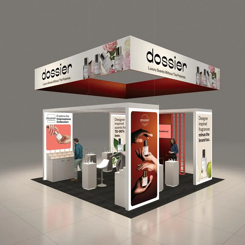 Side View - 20x20 Booth Rental Design - YRLU2020 190