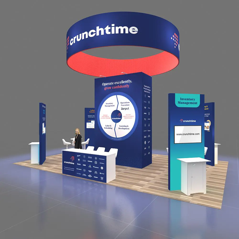 Side View - 20x30 Booth Rental Design GRLU2030 90