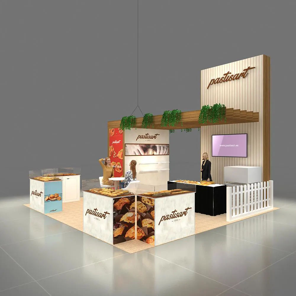 Left Side View - 20x20 Booth Rental Design - YRLU2020 180