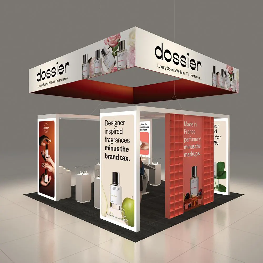 Side View - 20x20 Exhibit Booth Design - YRLU2020 190