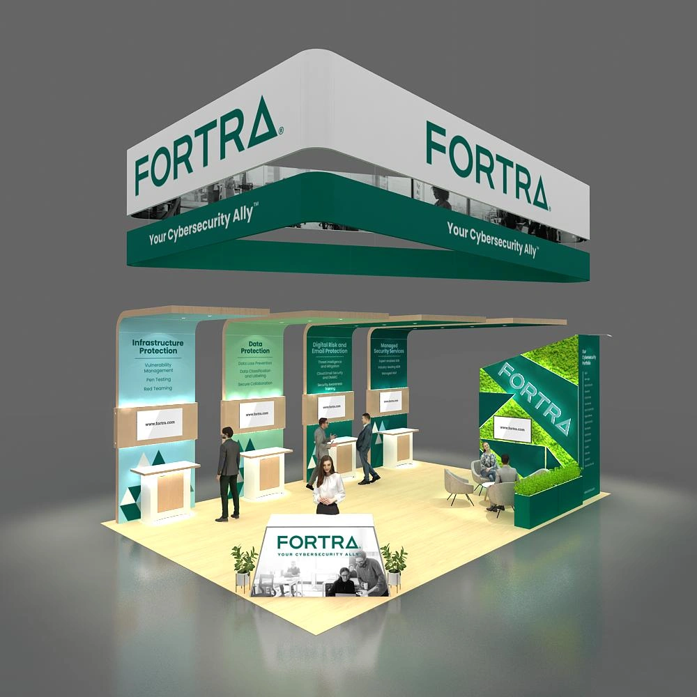 Front View - 20x30 Trade Show Booth Rentals BRLU2030 95