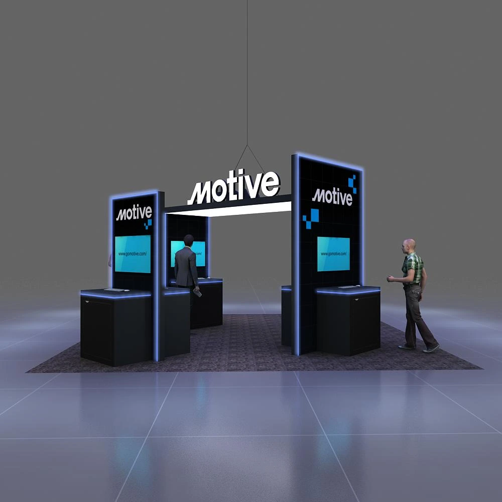 Side View - 20x20 Booth Rental Design - YRLU2020 05
