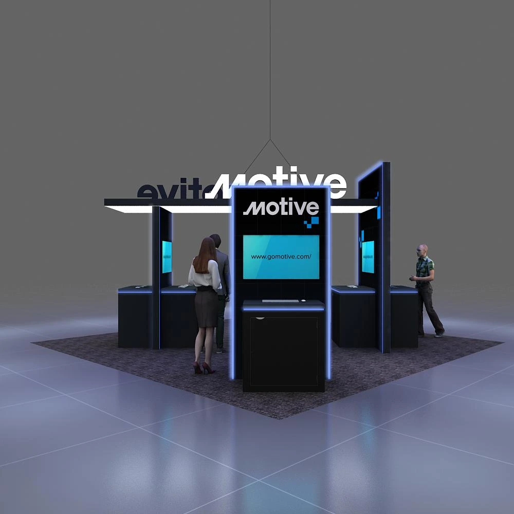 Back Side View - 20x20 Booth Design - YRLU2020 05