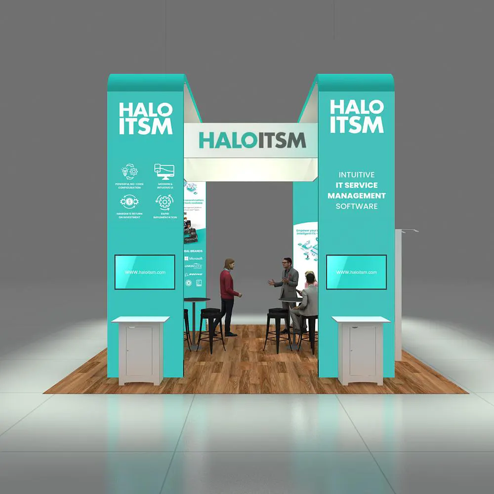 Side View - 20x20 Rental Booth Design - GRLU2020 43