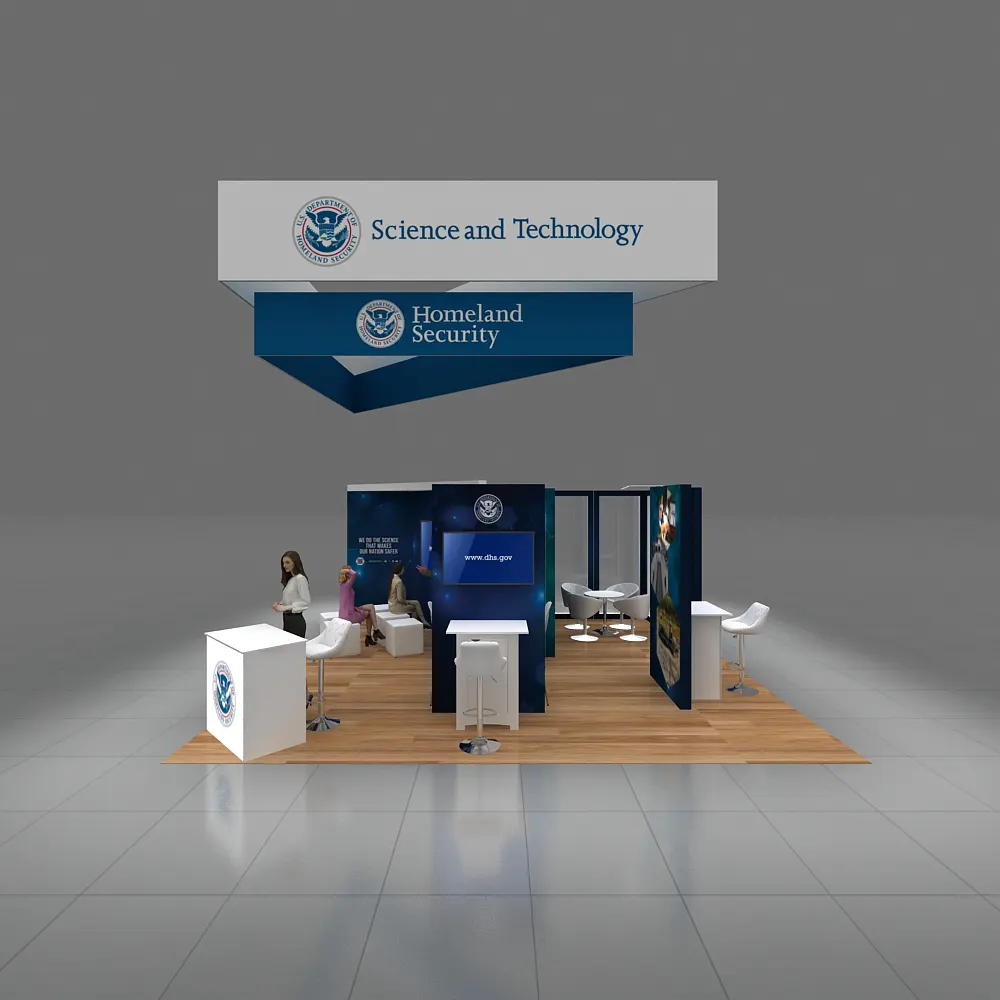Side View - 20x20 Booth Rental Design - YRLU2020 177