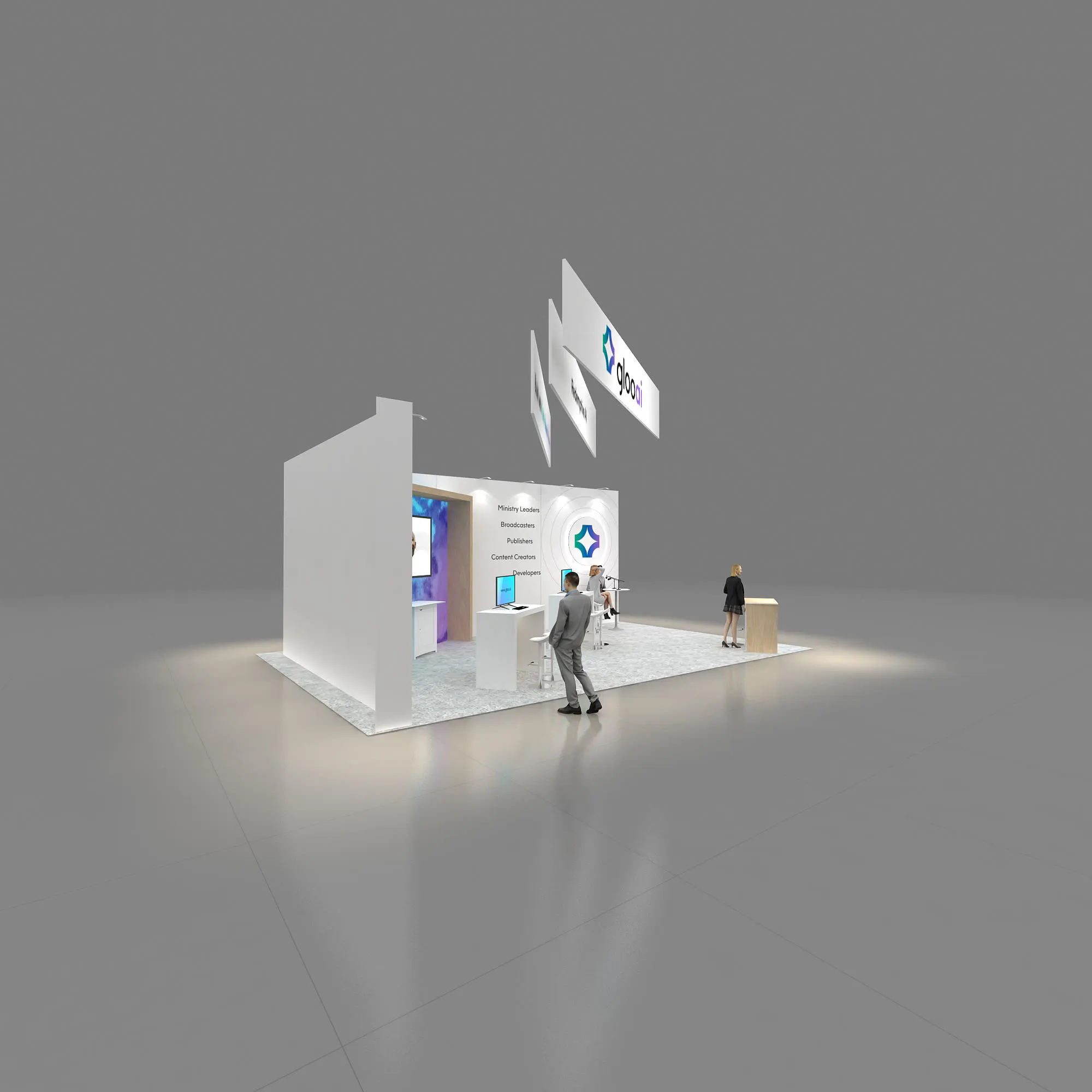Back Side View - 20x30 Exhibit Booth Design YRLU2030 120