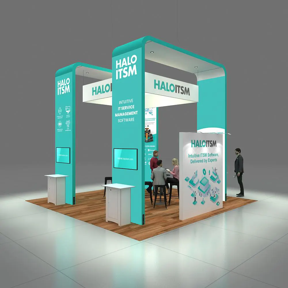 Side View - 20x20 Booth Rental Design - GRLU2020 43