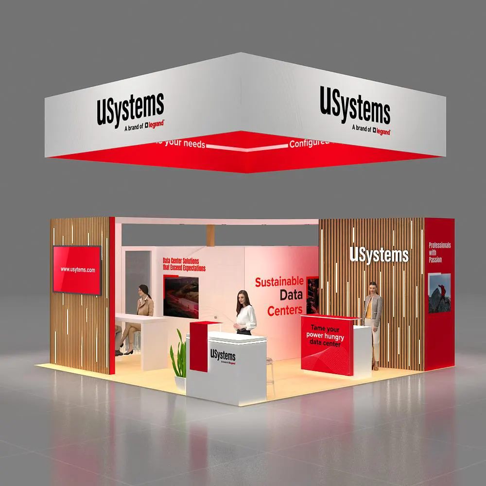 Side View - 20x20 Exhibit Booth Design - YRH2020 06 Side View - 20x20 Exhibit Booth Design - YRH2020 06