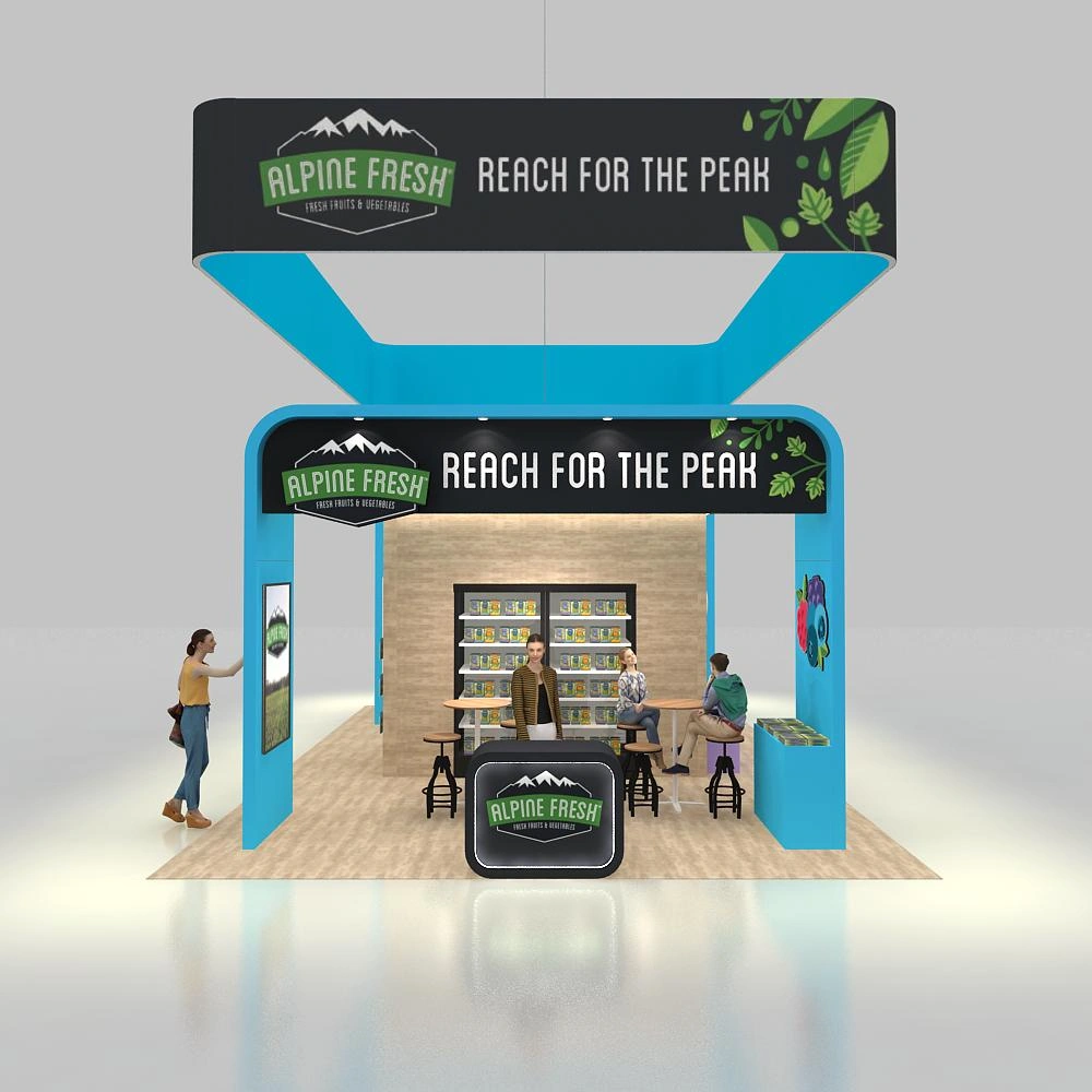 Front View 20x30 Exhibit Booth Design - BRLU2030 13