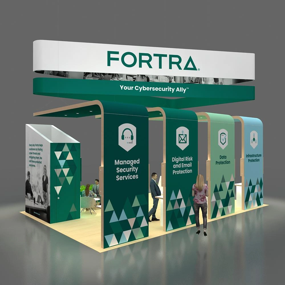 Back Side View: BRLU2030 95 - 20x30 Trade Show Booth Design