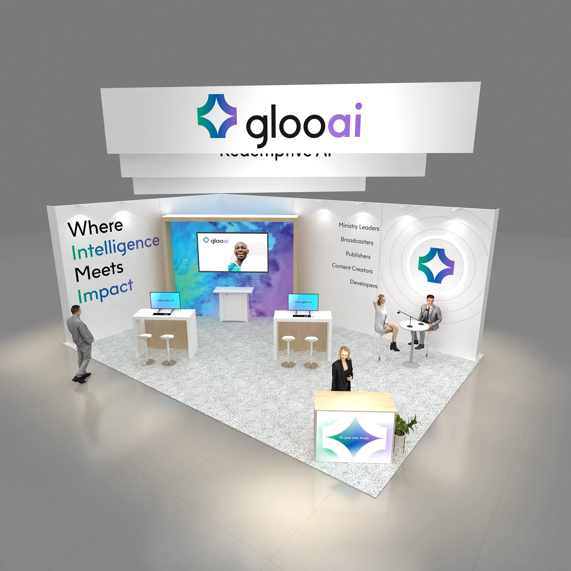 Top View - 20x30 Exhibit Booth Design YRLU2030 120