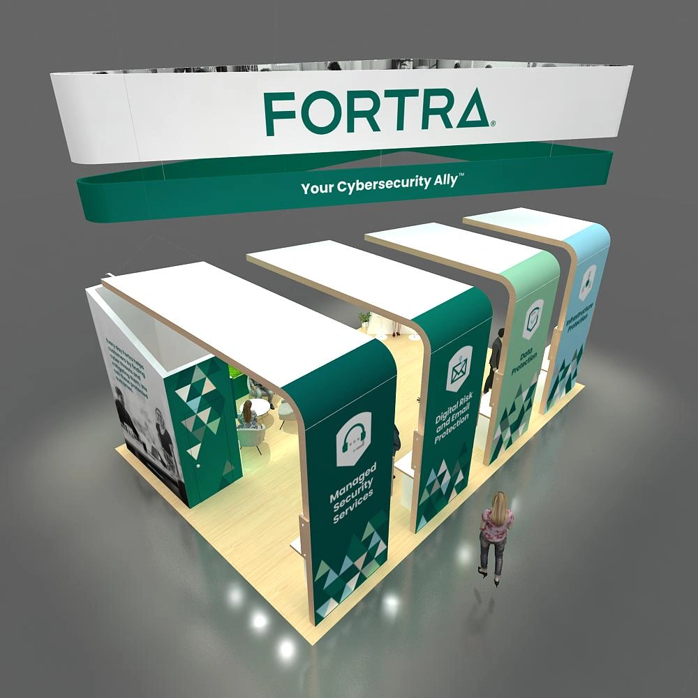 Top View: BRLU2030 95 - 20x30 Trade Show Booth Design
