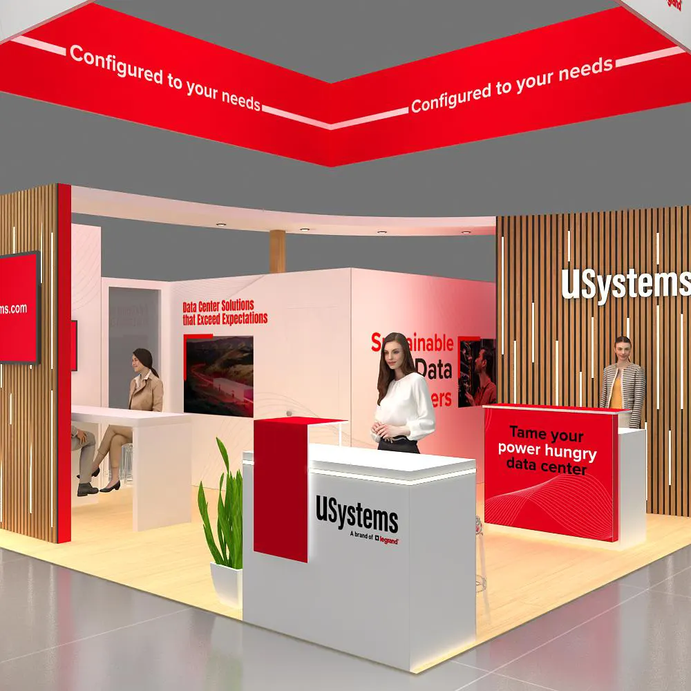 Closed Reception view - 20x20 Exhibit Booth Design - YRH2020 06 Closed Reception view - 20x20 Exhibit Booth Design - YRH2020 06