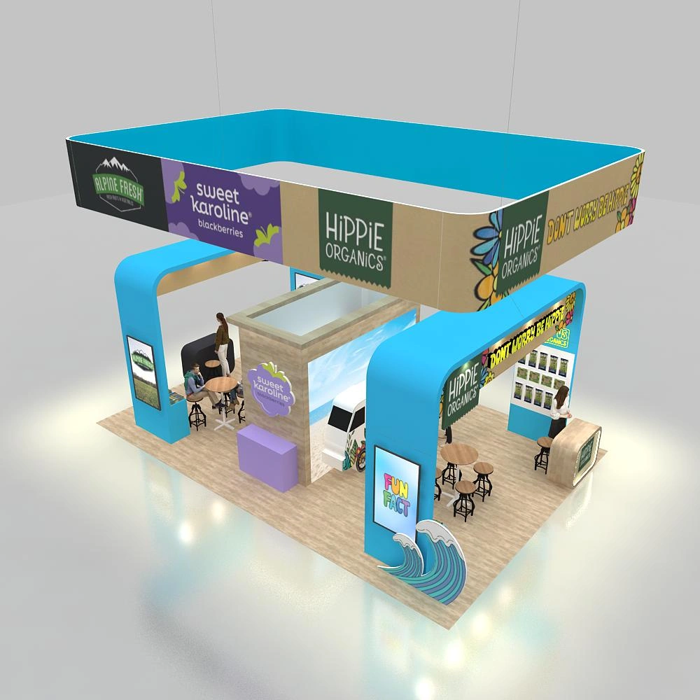 Top View - BRLU2030 13: 20x30 booth Design