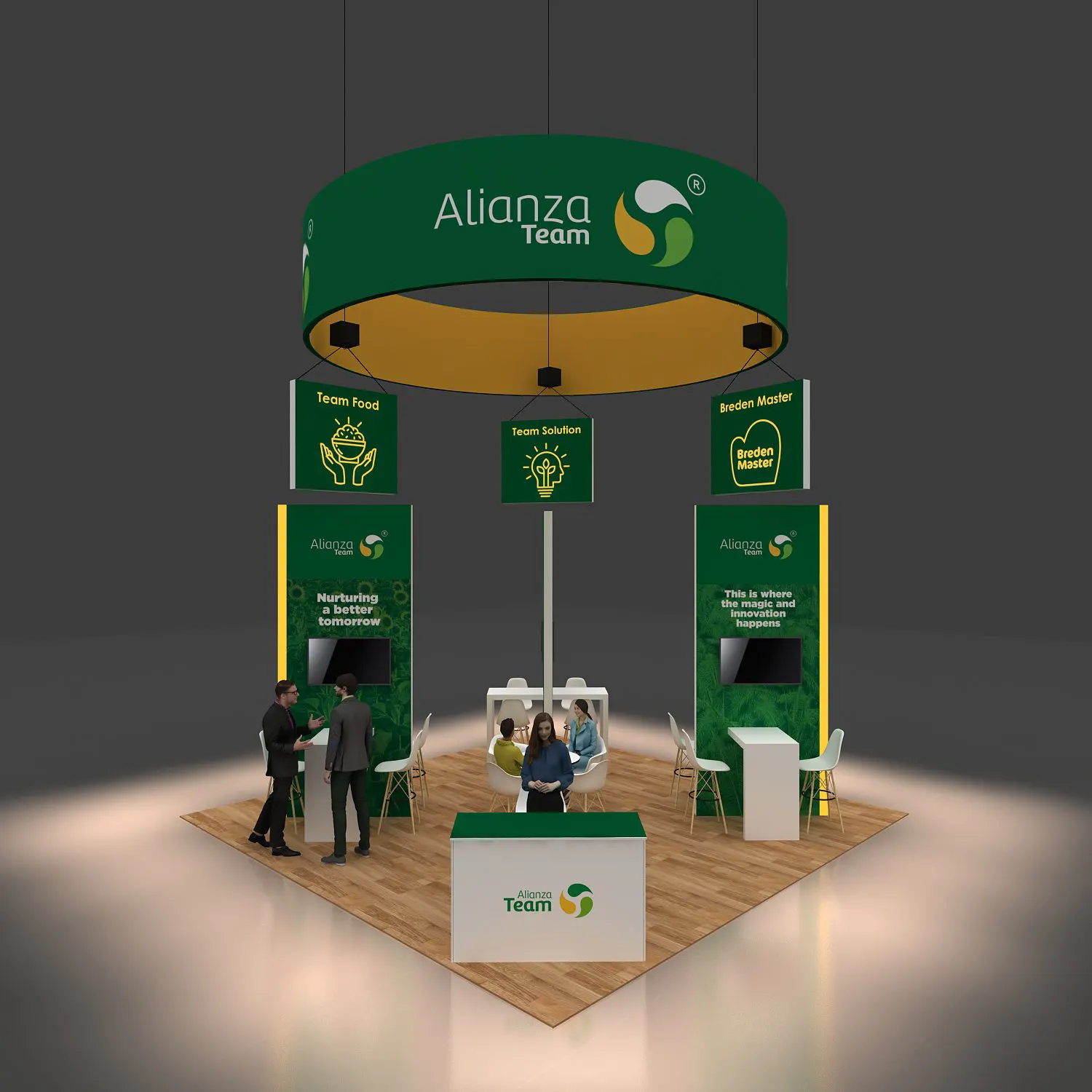Front View - 20x20 Exhibit Design - GRLU2020 118