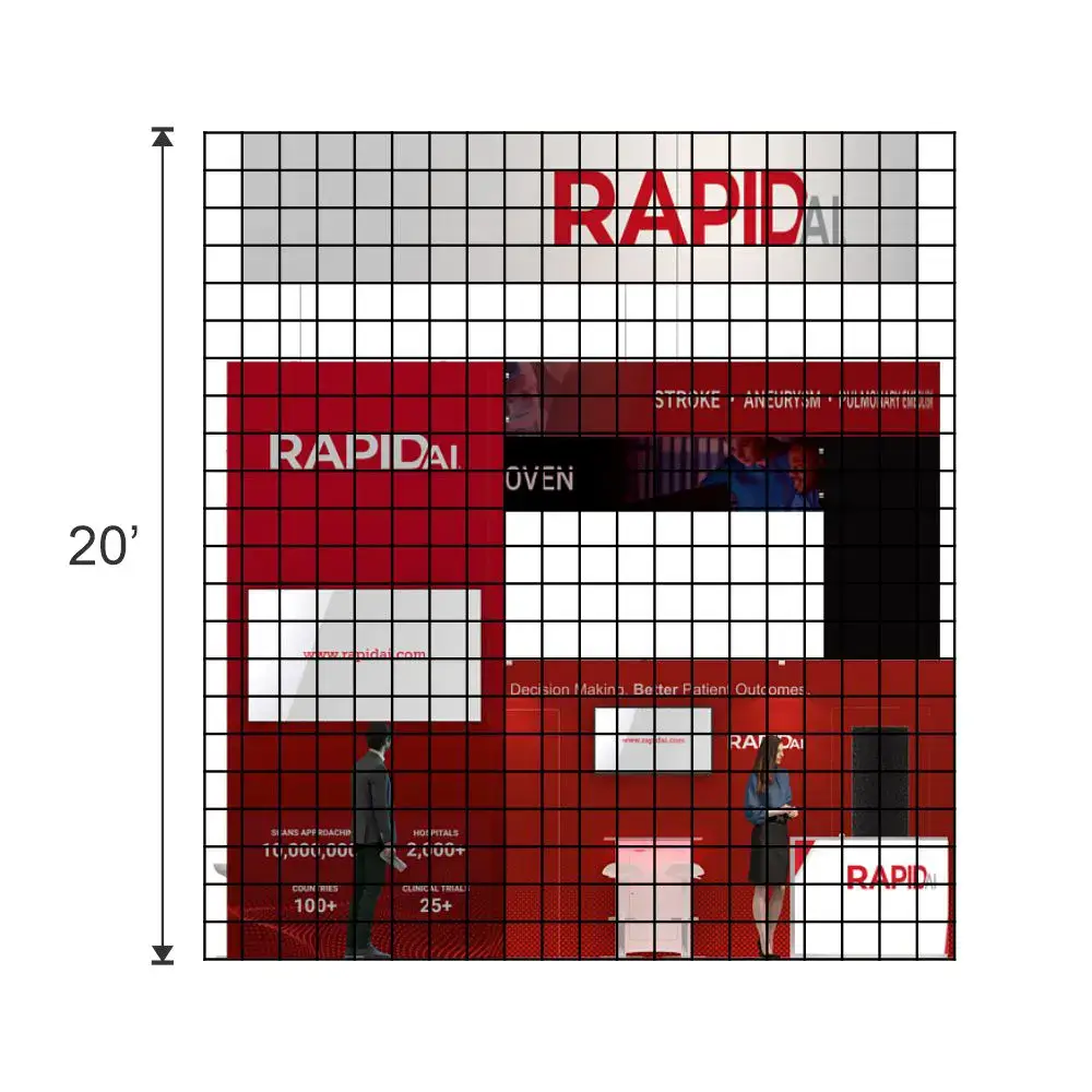 Elevation – YRLU2020 60: Stylish 20x20 Booth Designs for Visual Brand Presence