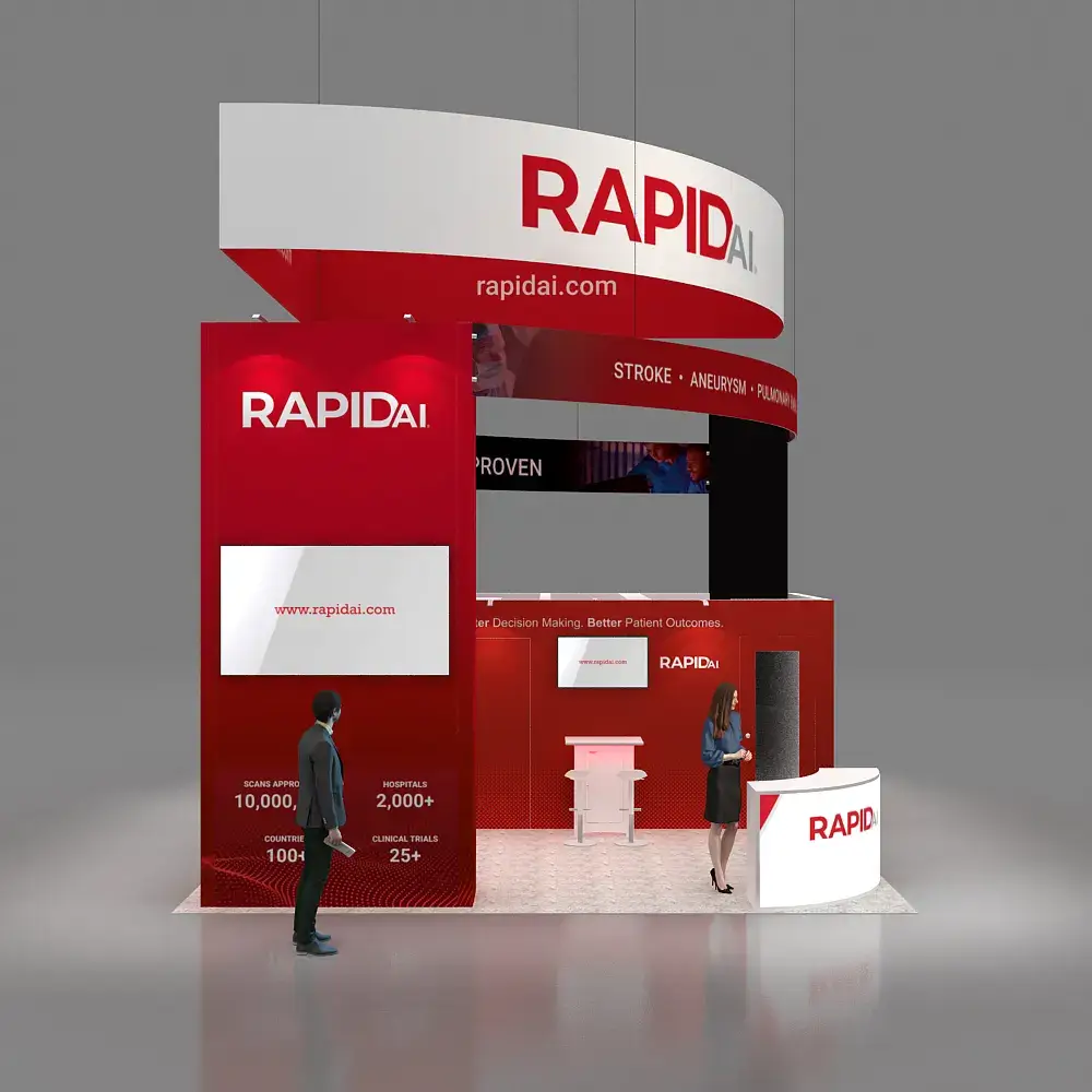 Right Side Perspective View – YRLU2020 60: Stunning 20x20 Custom Trade Show Exhibit Rental Experience