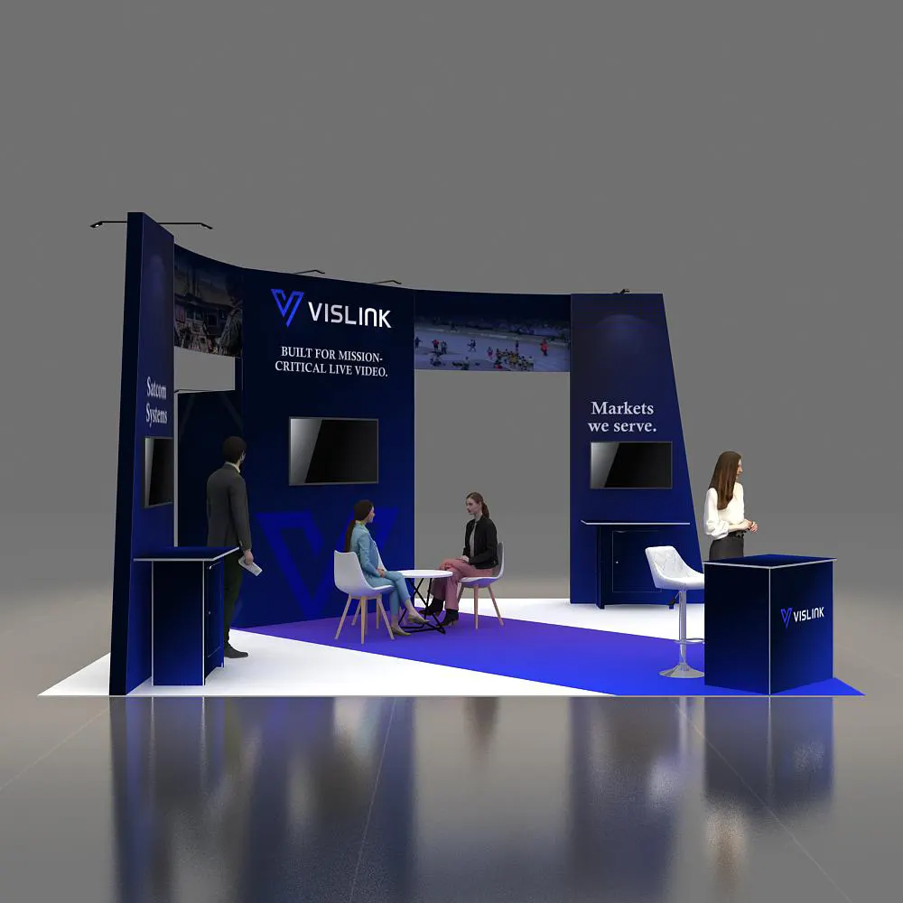 Side View - 20x20 Exhibit Booth Design -YRLU2020 162