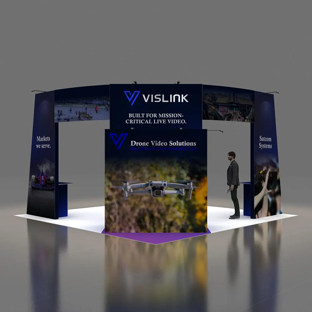 Back Side View -20x20 Booth Design -YRLU2020 162