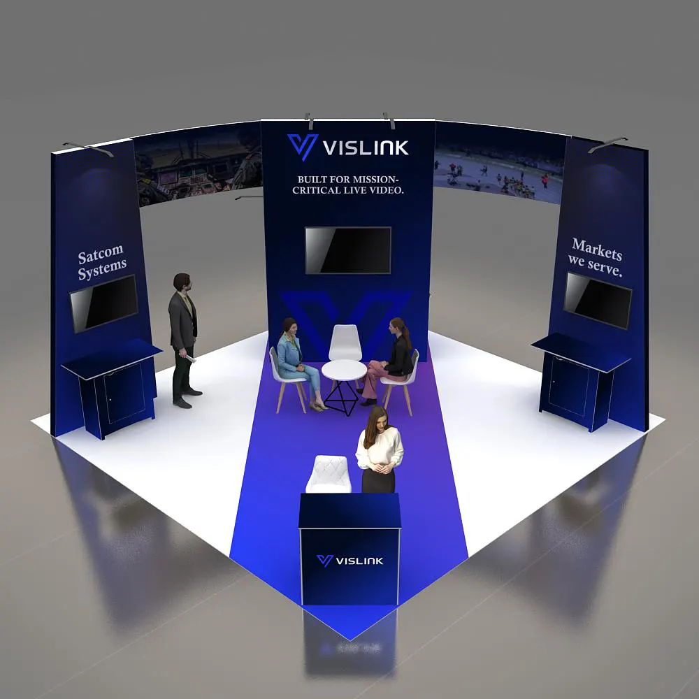 Top View - 20x20 Exhibit Booth Design -YRLU2020 162