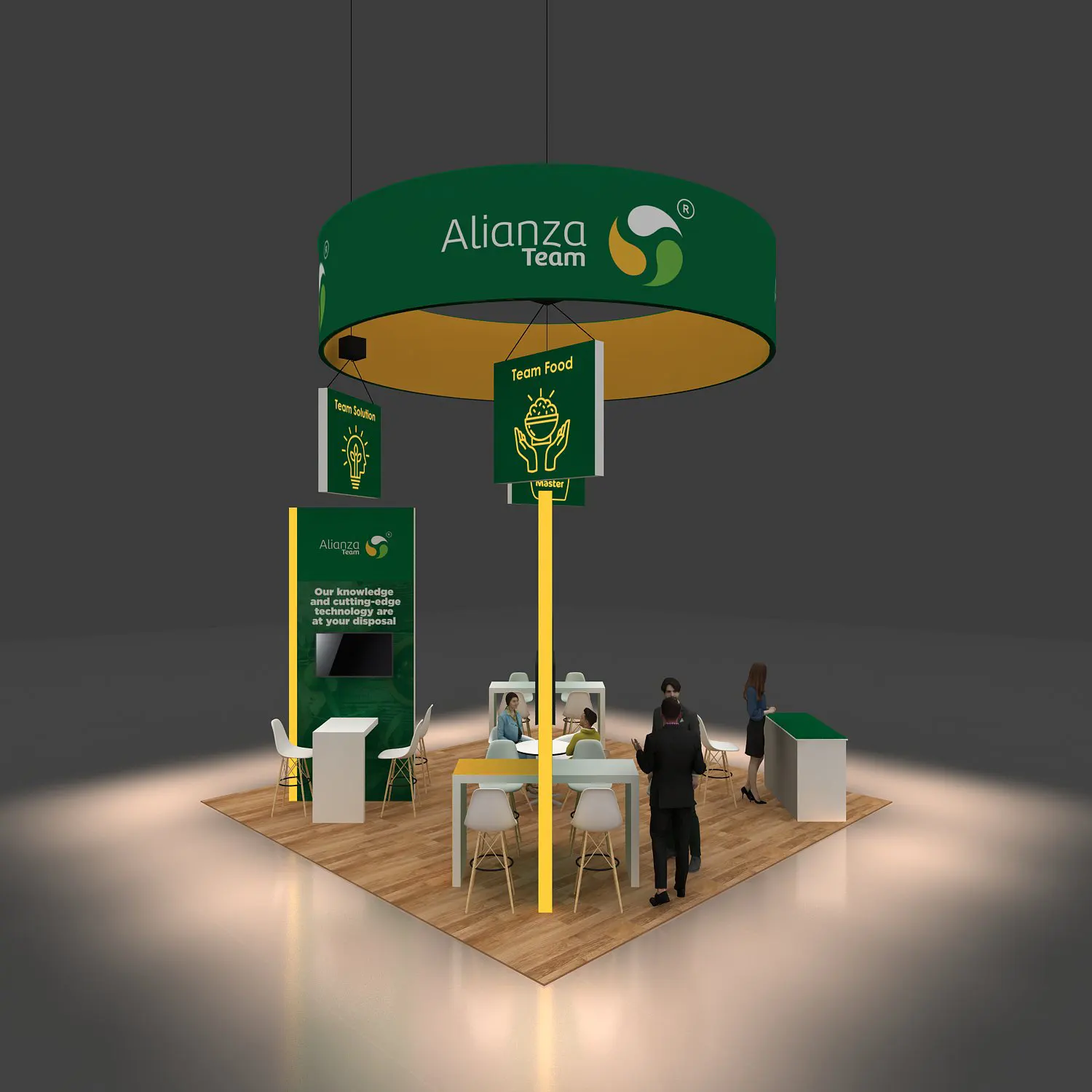 Side View - 20x20 Exhibit Booth Design - GRLU2020 118