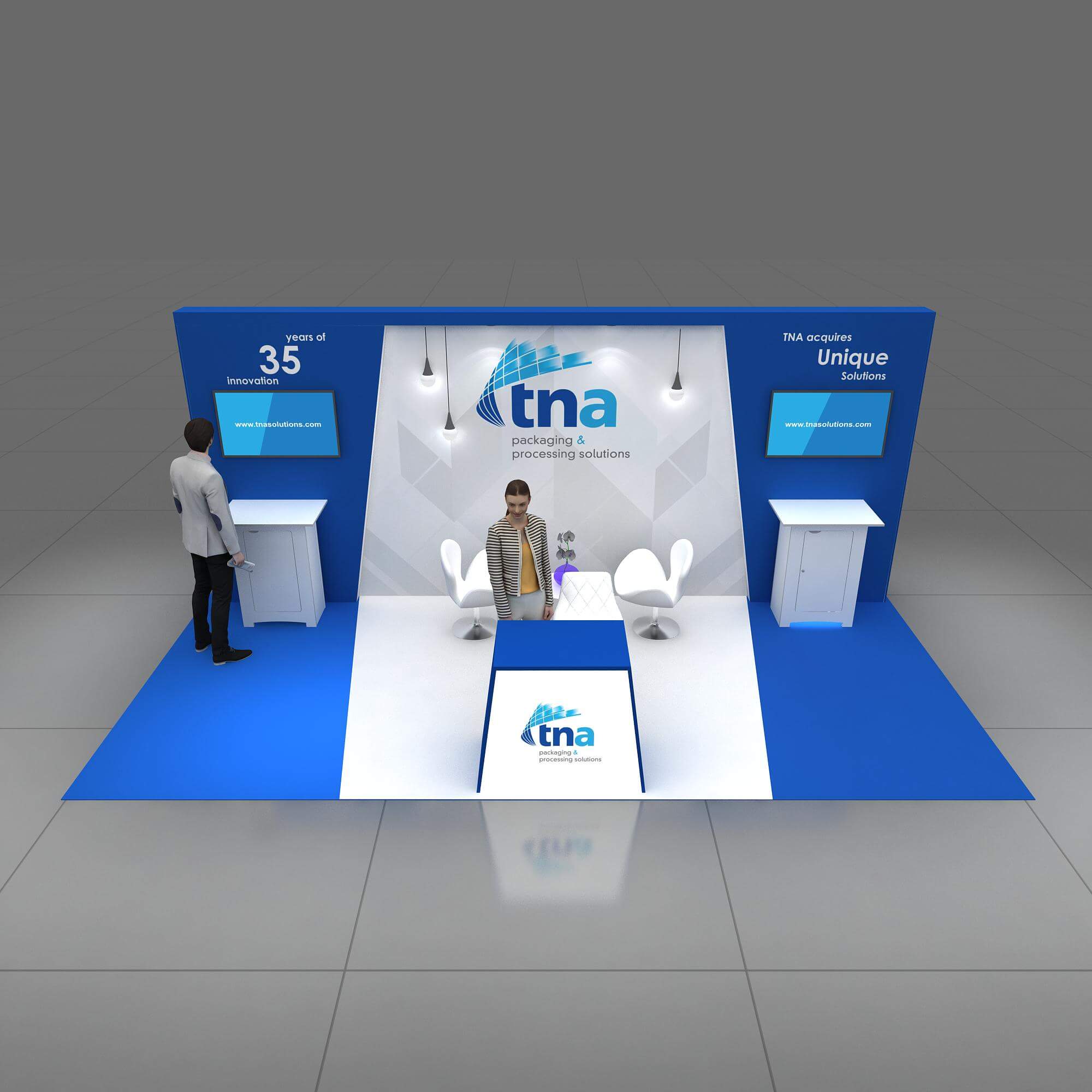 Arial View - GRLU1020 70: Make a splash with award-winning 10x20 booth rentals for shows