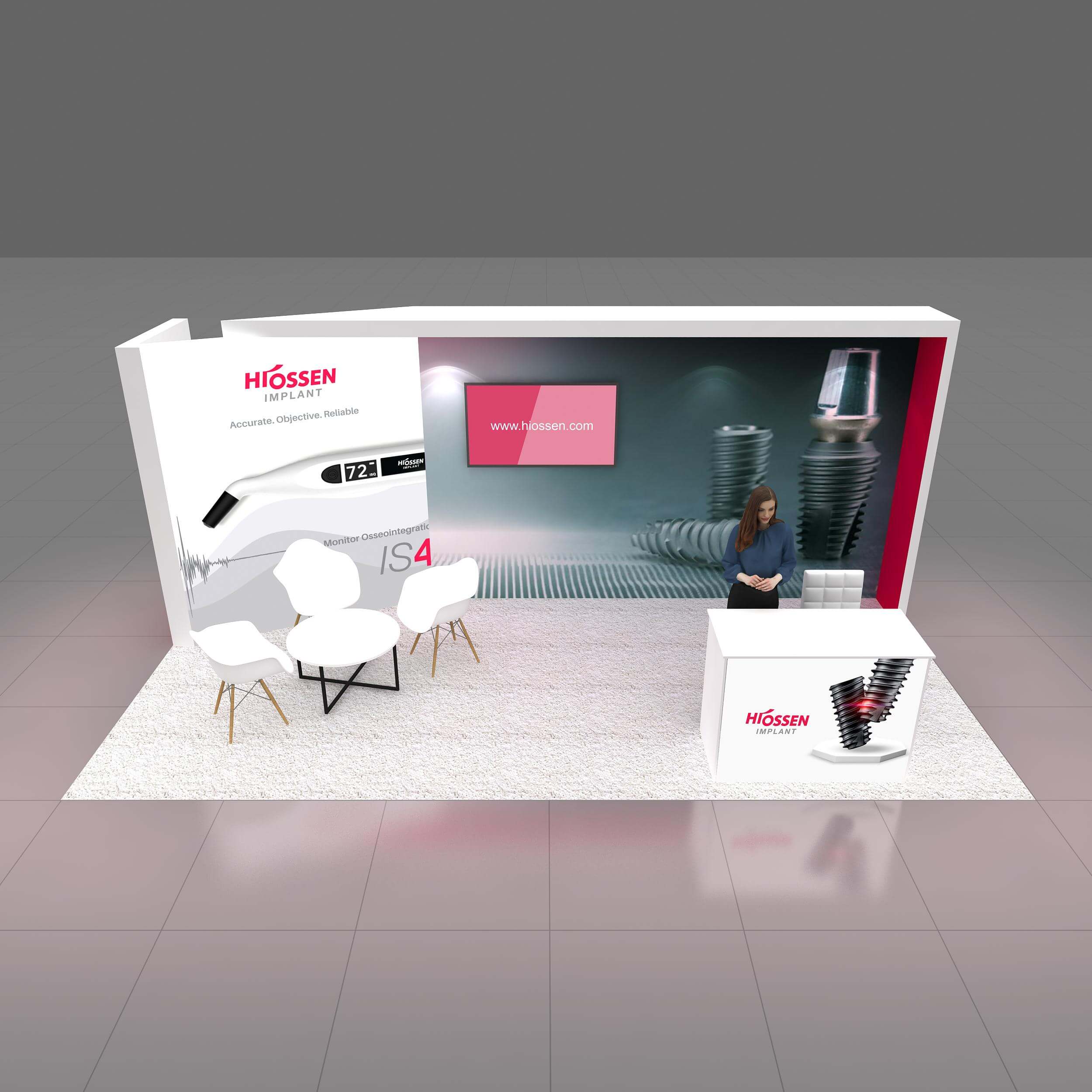 Arial View - GRLU1020 33: Overwhelm your audience with ultra-modern 10x20 trade show booth rentals