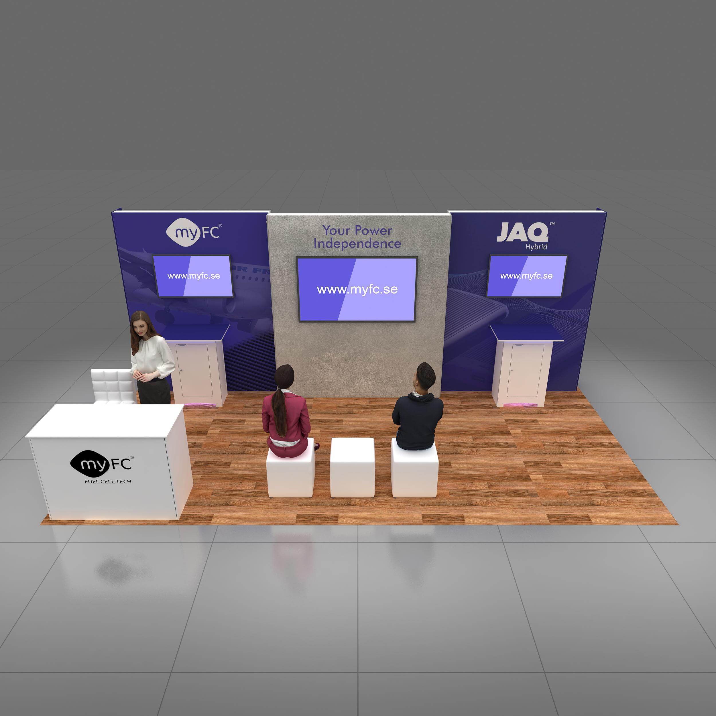 Arial View - RLU1020 56: Finest 10x20 trade show booth rentals