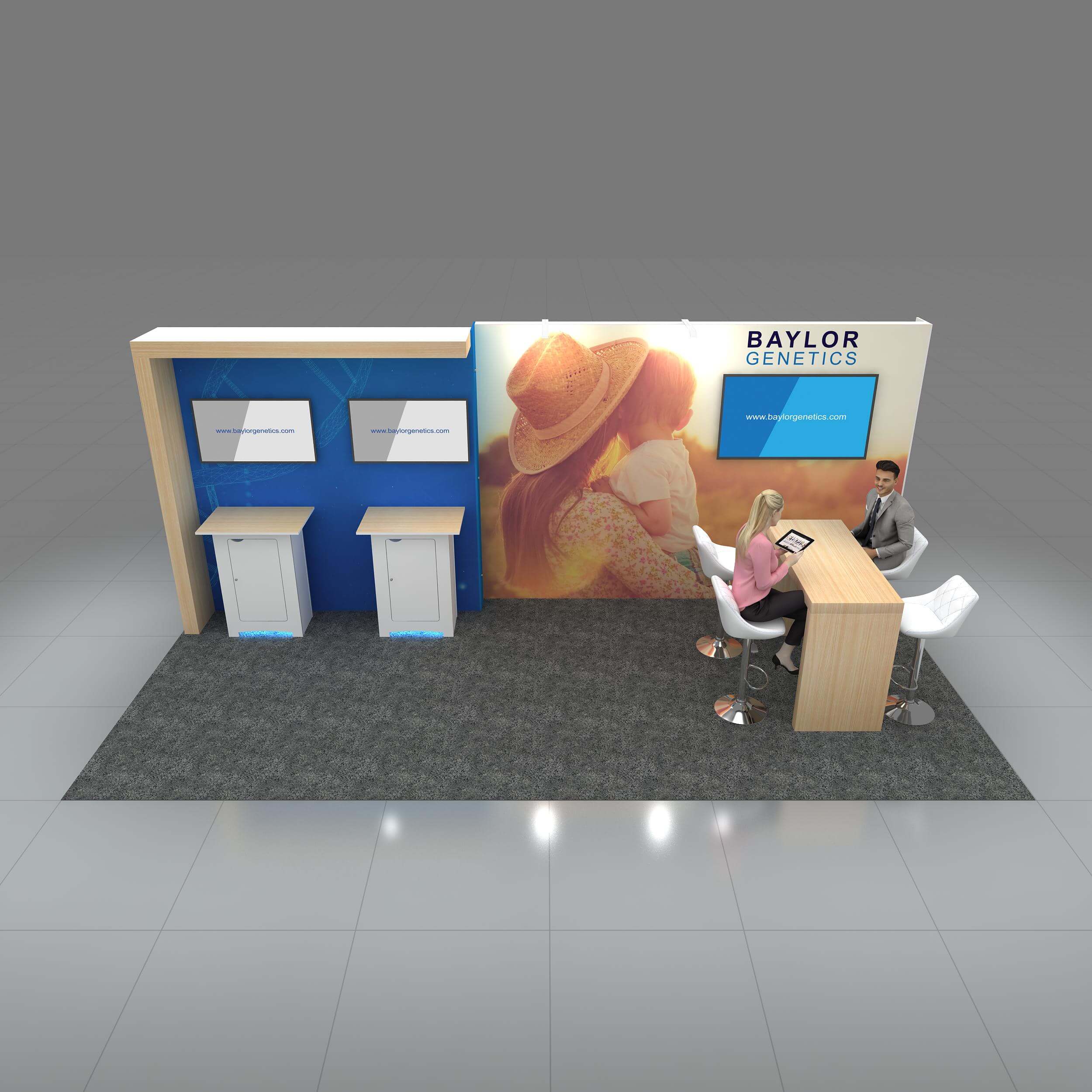 Arial View - RLU1020 40: Innovative and purpose-driven 10x20 trade show booth rentals for shows