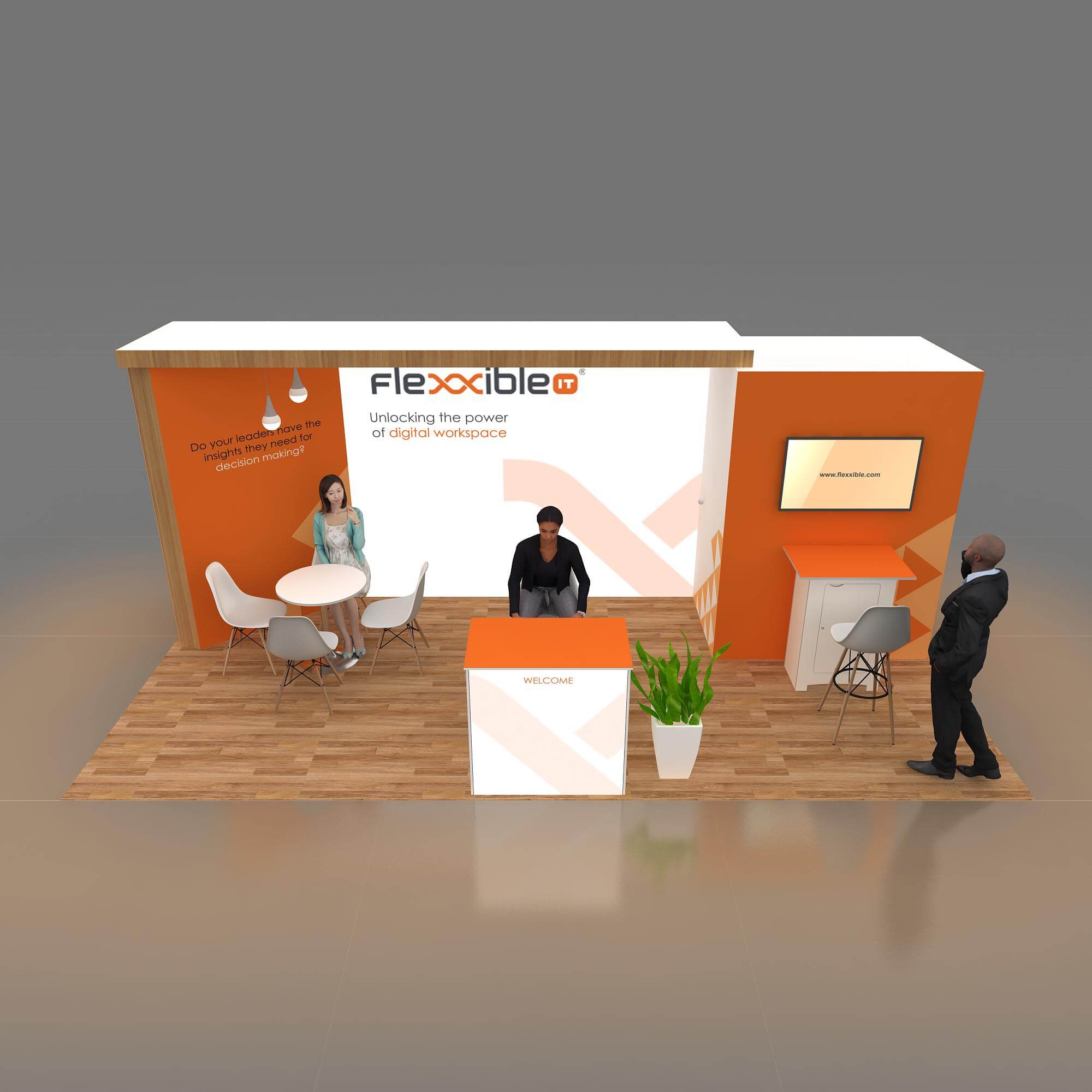 Arial View - GRLU1020 31: Outshine fellow exhibitors with top-of-the-line 10x20 booth rentals for shows