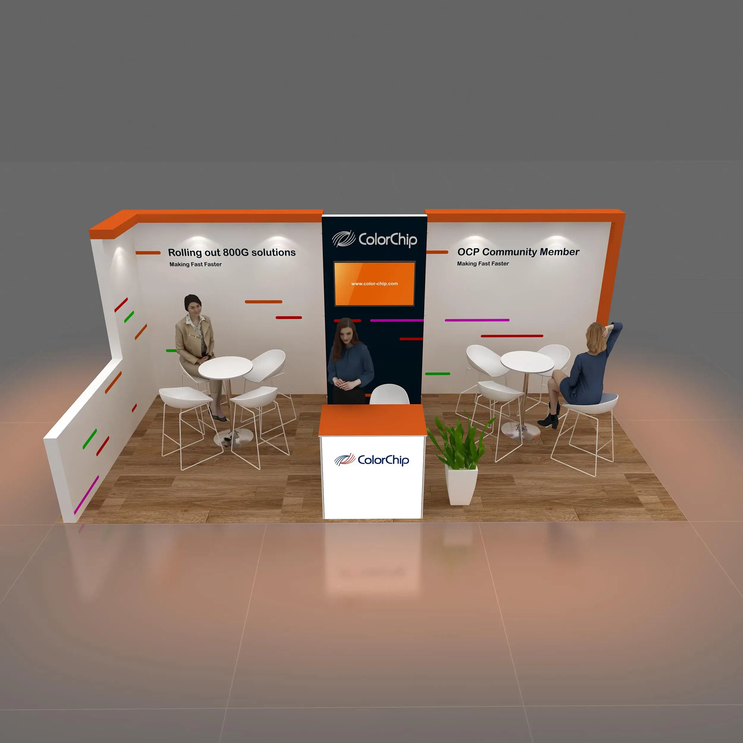 Arial View - RAL1020 01: Impactful 10x20 trade show booth rentals
