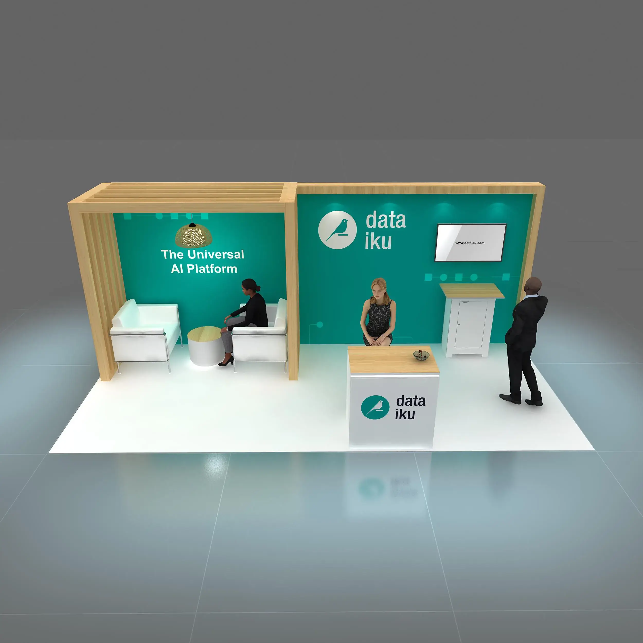 Arial View - RLU1020 78: For eye-catching and well-built 10x20 booth rentals contact Exponents