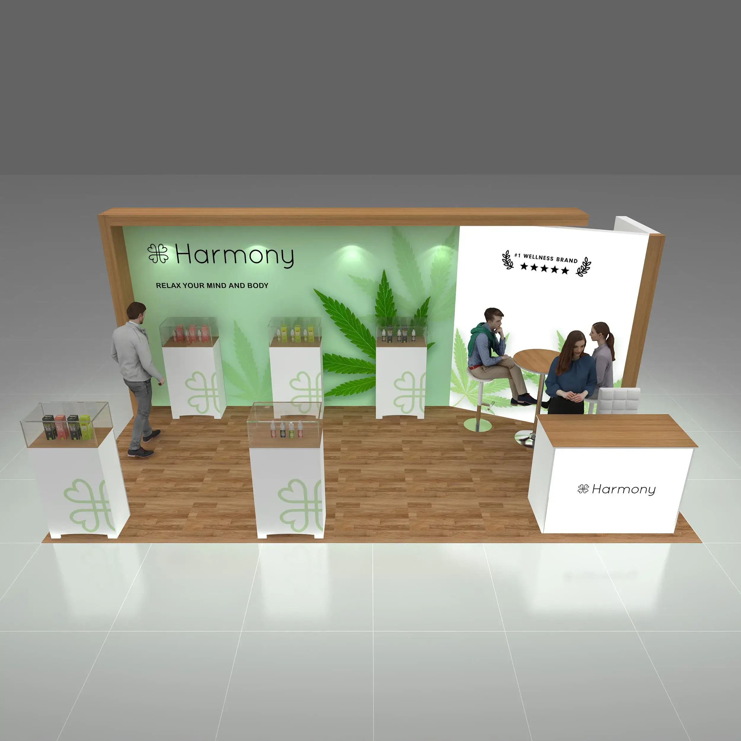 Arial View - RLU1020 71: Stand out with impactful 10x20 trade show booth rentals