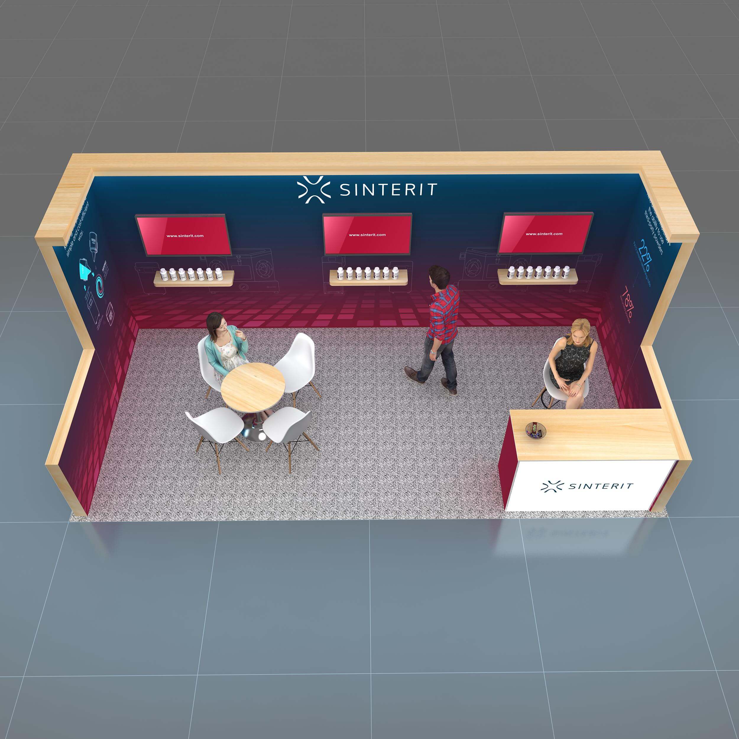 Arial View - GRCR1020 13: Stand out at Orlando shows with stunning 10x20 rental booth by Exponents