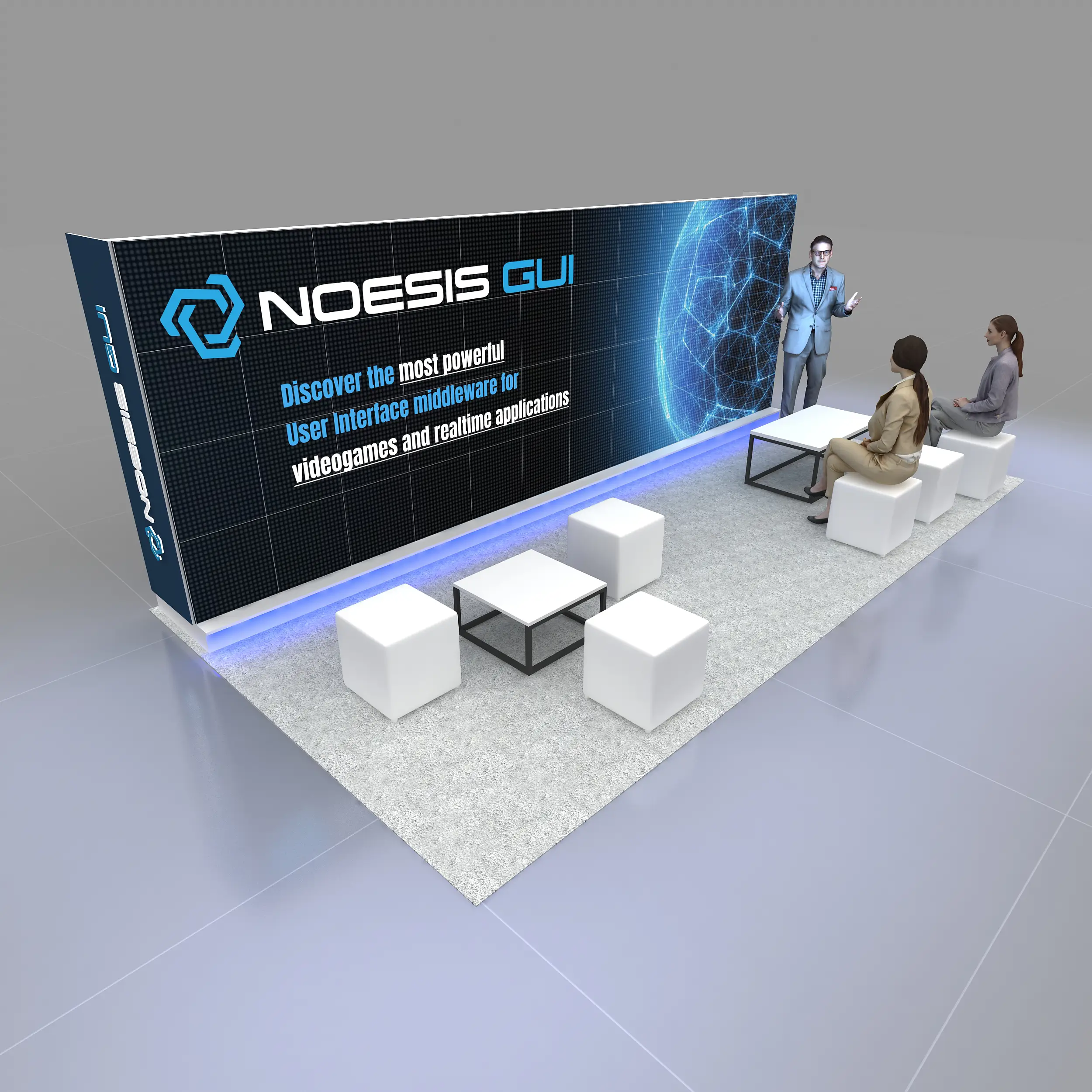 Arial View - RLU1020 57: Outshine fellow exhibitors with top-of-the-line 10x20 booth rentals