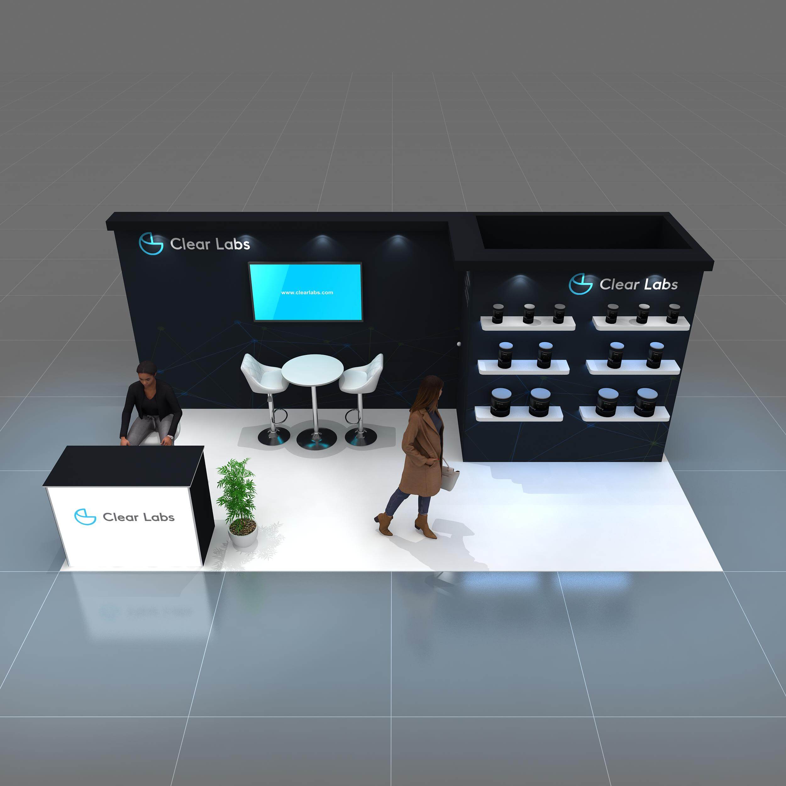 Arial View - GRCR1020 10: surprise your attendees with supreme 10x20 booth rentals by Exponents